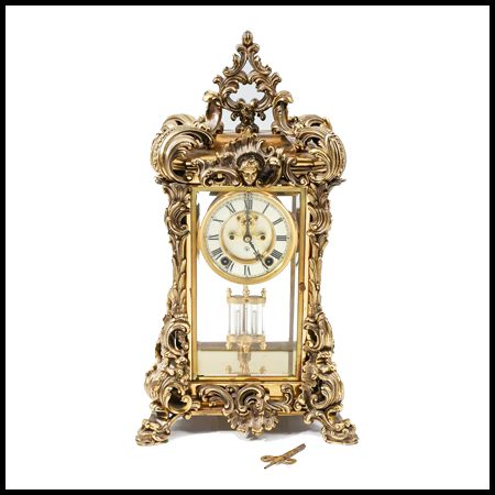 One of the fine rare antique clocks we offer. Ansonia Apex is a rare American mantel clock. This is one antique clock for sale that you want to own.