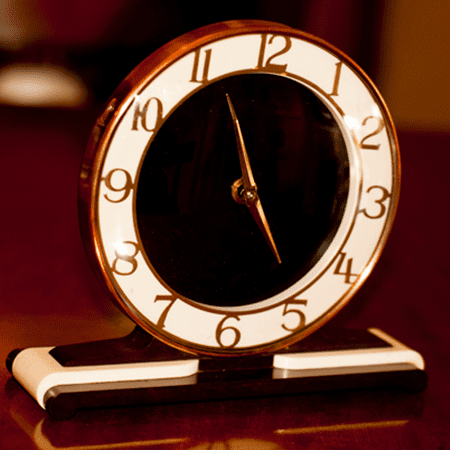 White Circle Clock