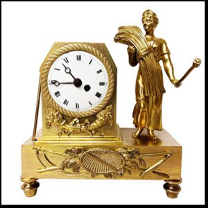 Leroy a Paris miniature with a fine example of an antique mantel clock