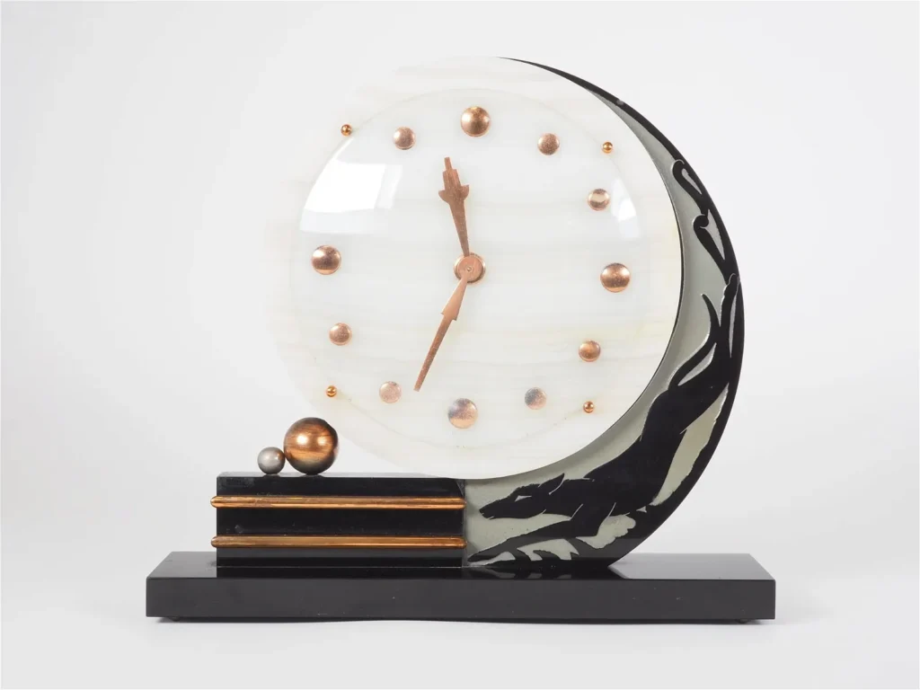 An old fashioned clock from the Art Deco Period.
