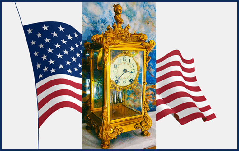An American antique clock by Seth Thomas