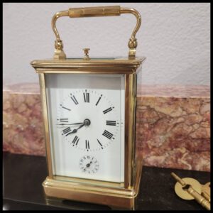 A French carriage clock by Couaillet Freres, one of the most prolific and the maker to Tiffany.