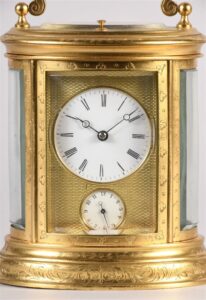 French carriage clocks like this oval beauty, are the finest in the world. 